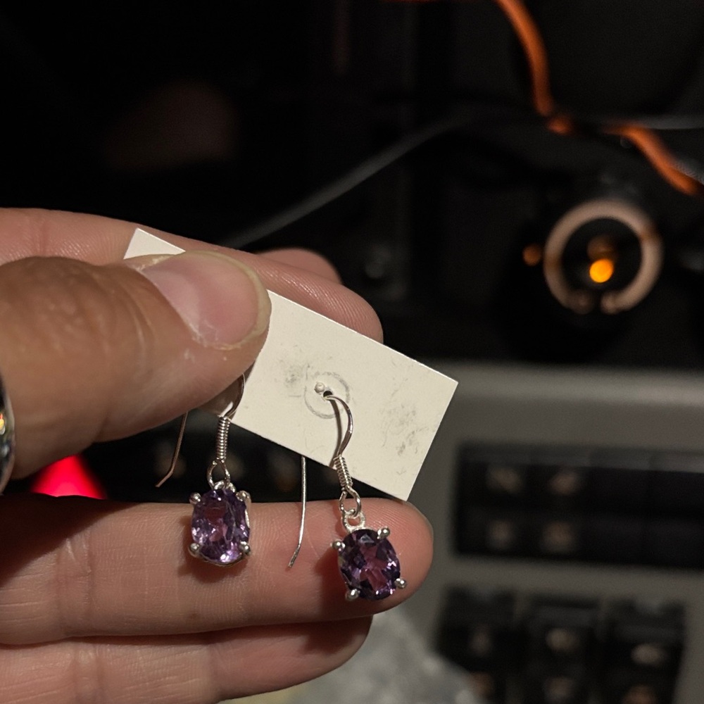 Elegant Amethyst  Dangle Earrings